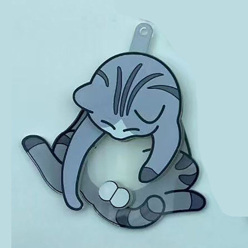 Playing with eggs and kitten keychain
