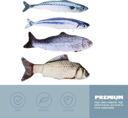Realistic Fish Plush Toys for Cats